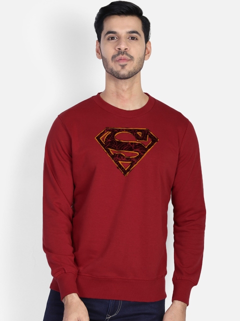 

Free Authority Men Maroon Superman Printed Round Neck Sweatshirt