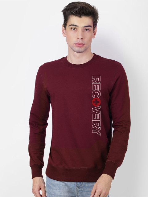 

Free Authority Men Maroon Printed Sweatshirt