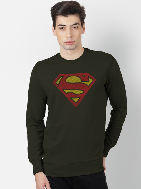 

Free Authority Men Olive Green Printed Sweatshirt
