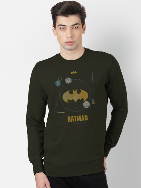 

Free Authority Men Olive Green Printed Sweatshirt
