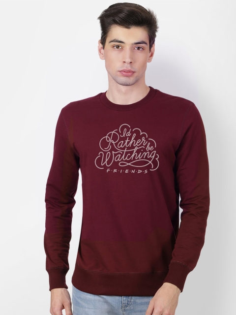 

Free Authority Men Maroon Printed Sweatshirt