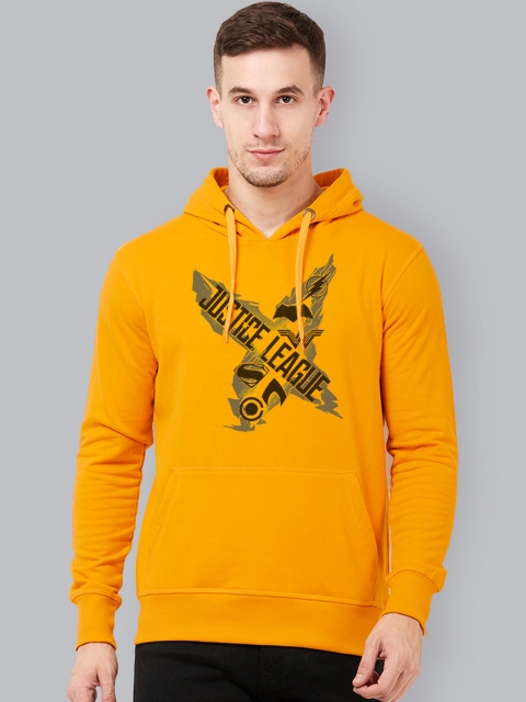 

Free Authority Men Yellow Justice League Printed Hooded Sweatshirt