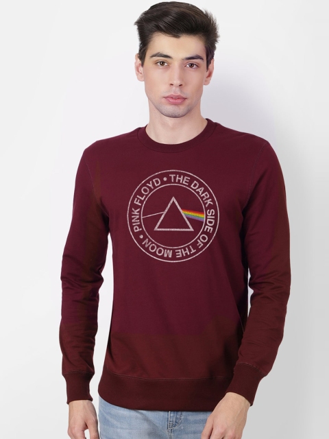 

Free Authority Men Maroon Printed Sweatshirt