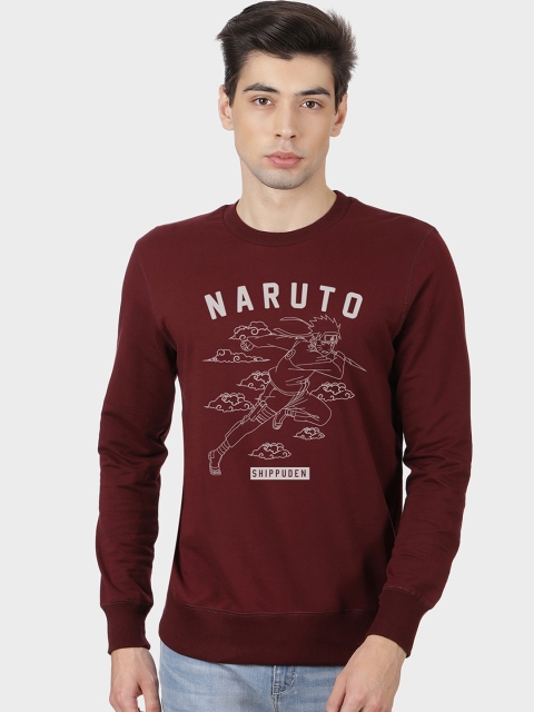 

Free Authority Men Maroon Printed Sweatshirt