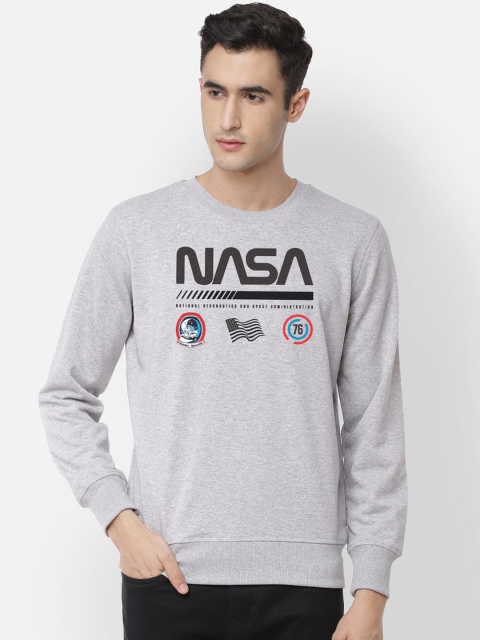 

Free Authority Men Grey Nasa Printed Sweatshirt