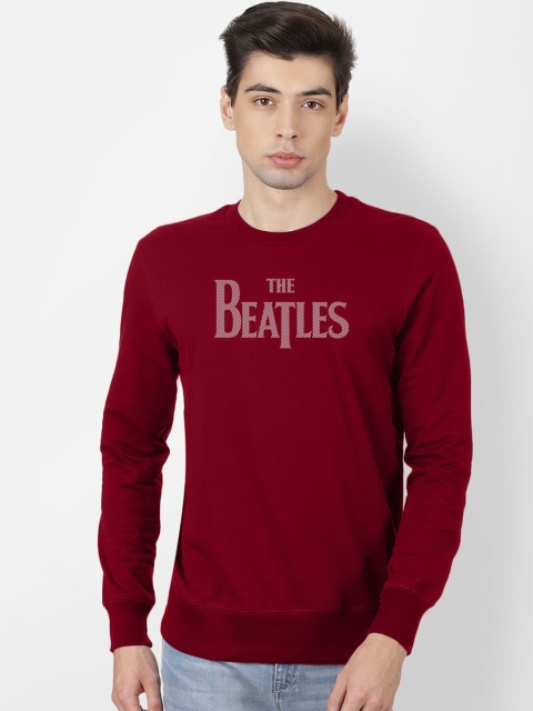 

Free Authority Men Red The Beatles Printed Sweatshirt