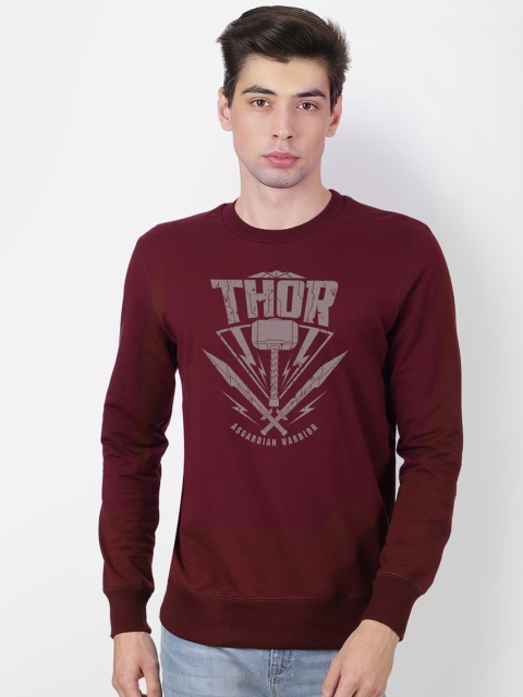 

Free Authority Men Maroon Printed Sweatshirt