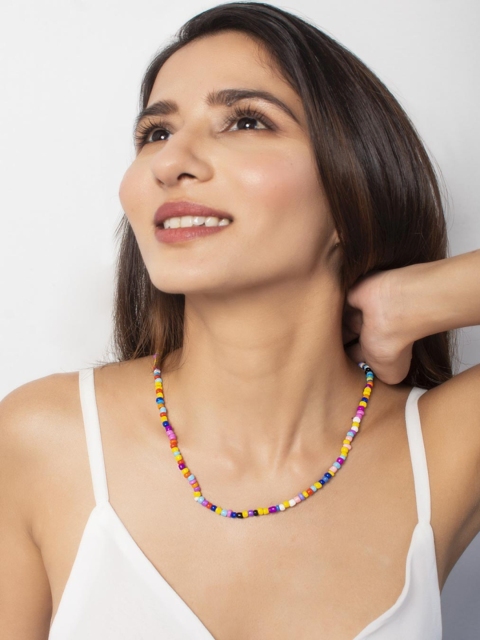 

ToniQ Multicoloured Layered Beaded Necklace, Multi