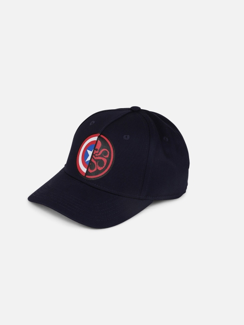 

Free Authority Men Navy Blue Captain America Printed Baseball Cap