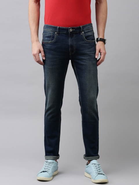 

BEAT LONDON by PEPE JEANS Men Blue Tapered Fit Light Fade Stretchable Jeans