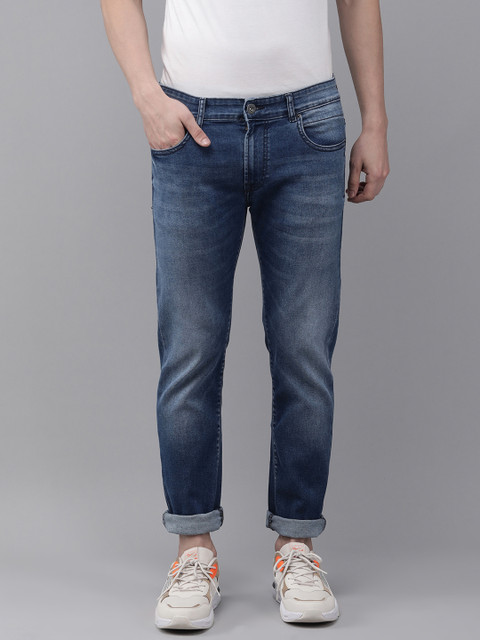 

BEAT LONDON by PEPE JEANS Men Blue Slim Fit Low-Rise Light Fade Stretchable Jeans