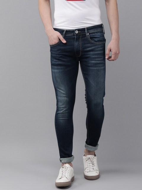 

BEAT LONDON by PEPE JEANS Men Blue Buck Chinox Slim Fit Low-Rise Light Fade Jeans