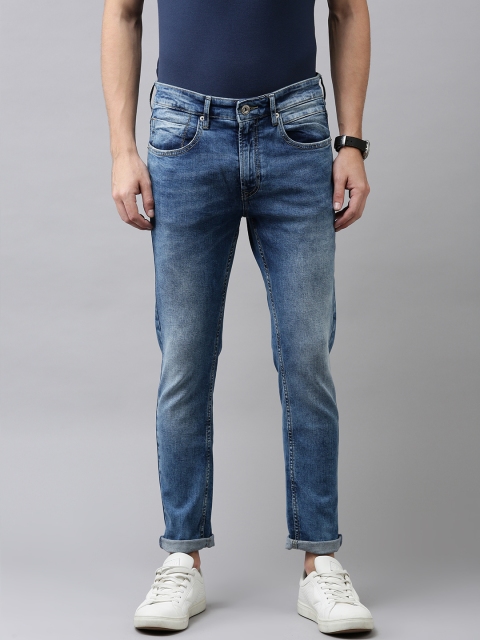 

BEAT LONDON by PEPE JEANS Men Blue Super Skinny Fit Low-Rise Light Fade Stretchable Jeans
