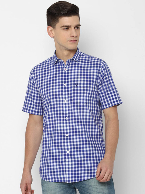 

Allen Solly Men Blue Slim Fit Gingham Checks Checked Casual Shirt