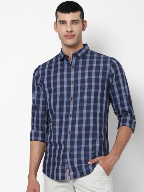 

Allen Solly Men Blue Slim Fit Opaque Checked Casual Shirt