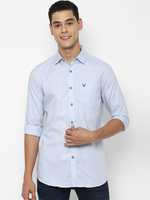 

Allen Solly Men Blue Slim Fit Opaque Printed Casual Shirt