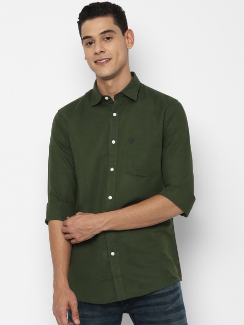 

Allen Solly Men Olive Green Slim Fit Opaque Casual Shirt