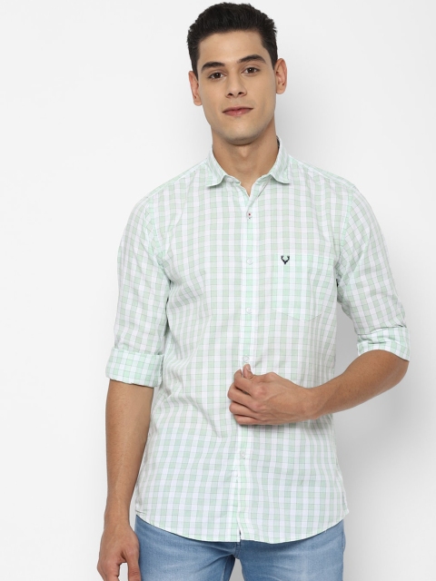 

Allen Solly Men Green Slim Fit Gingham Checks Opaque Checked Casual Shirt