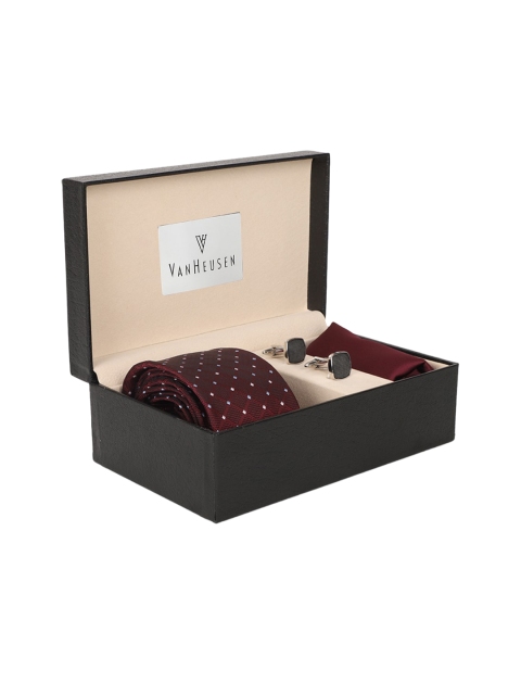 

Van Heusen Men Microfibre Accessory Gift Set, Maroon