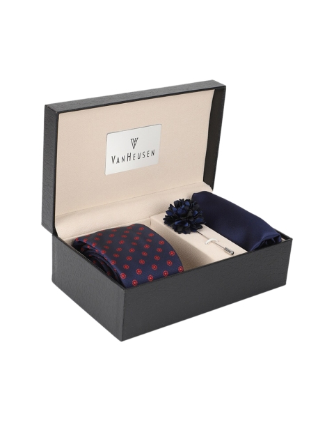 

Van Heusen Men Navy Blue & Red Accessory Gift Set