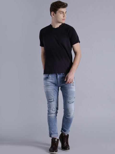 

Kook N Keech Men Blue Regular Fit Mid Rise Mildly Distressed Jeans