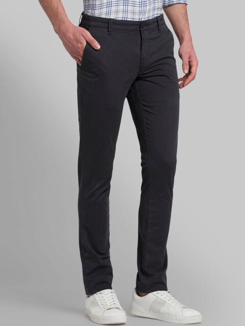 

Parx Men Grey Slim Fit Cotton Trousers