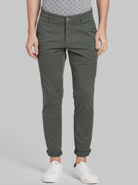 

Parx Men Green Slim Fit Trousers