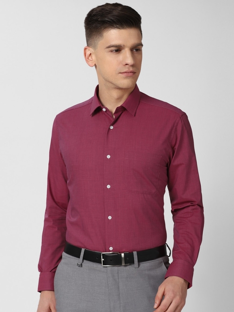 

Peter England Men Maroon Opaque Solid Formal Shirt