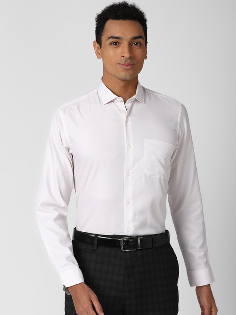 

Peter England Men White Opaque Formal Shirt