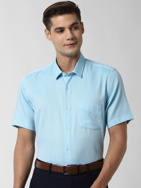 

Peter England Men Blue Opaque Printed Formal Shirt