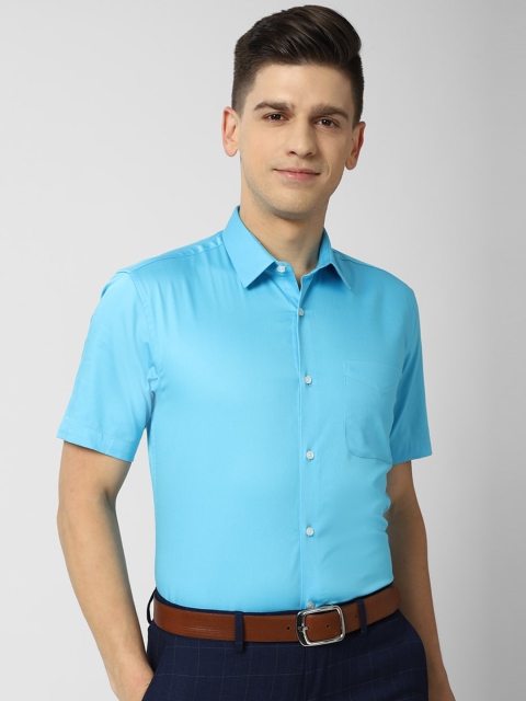 

Peter England Men Blue Opaque Formal Shirt