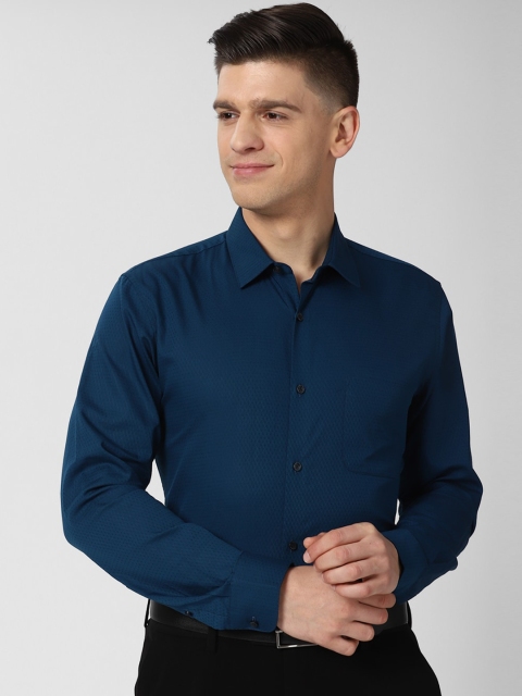 

Peter England Men Navy Blue Slim Fit Opaque Cotton Formal Shirt