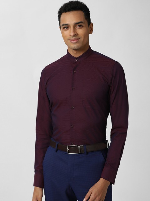 

Peter England Men Maroon Slim Fit Opaque Cotton Formal Shirt