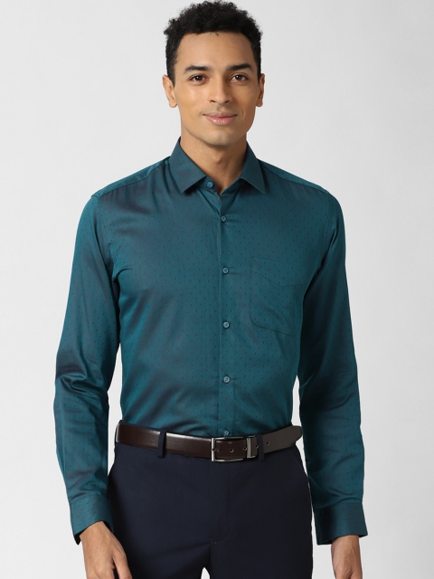 

Peter England Men Green Opaque Formal Shirt