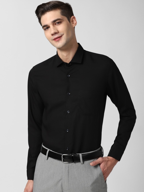 

Peter England Elite Men Black Slim Fit Opaque Formal Shirt