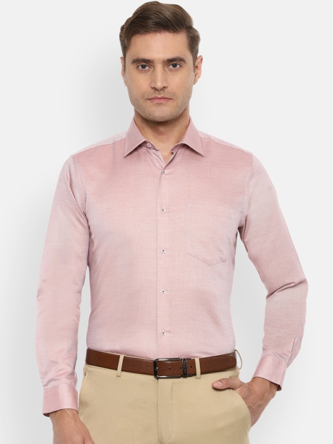 

Van Heusen Men Peach-Coloured Opaque Pure Cotton Formal Shirt