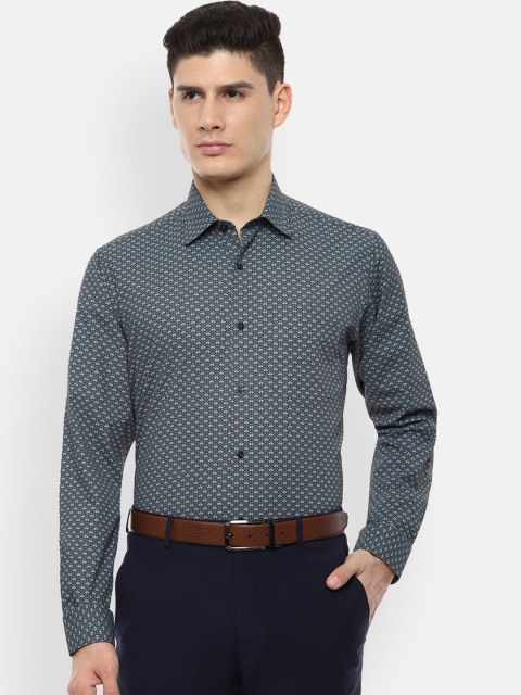 

Van Heusen Men Grey Opaque Printed Formal Shirt