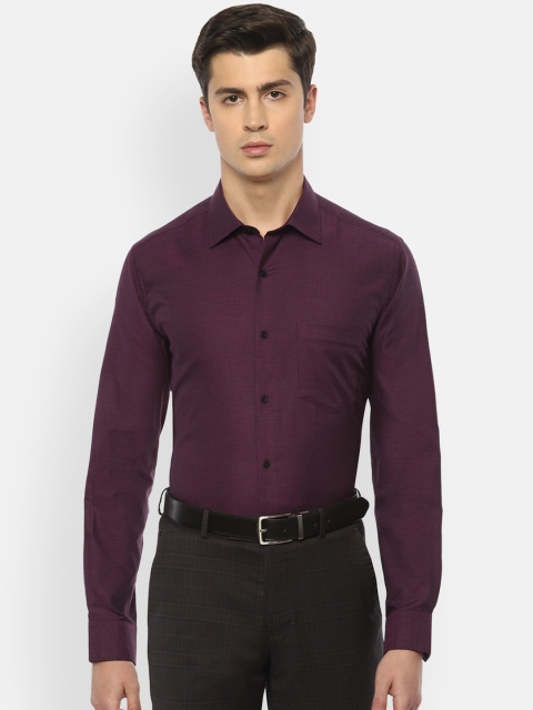 

Van Heusen Men Purple Opaque Pure Cotton Formal Shirt