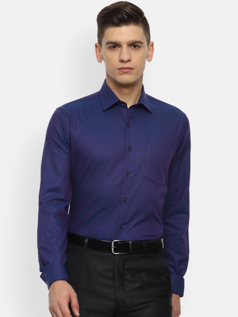 

Van Heusen Men Purple Textured Slim Fit Formal Shirt