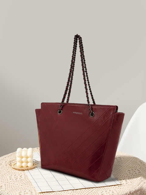 

MIRAGGIO Burgundy Bucket Sling Bag