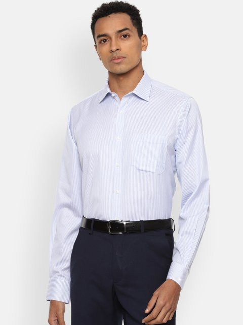 

Van Heusen Men Blue Pinstripes Striped Formal Shirt