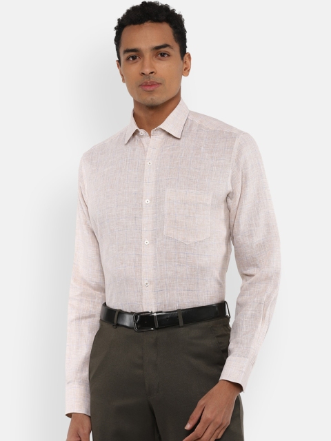 

Van Heusen Men Beige Opaque Striped Formal Shirt