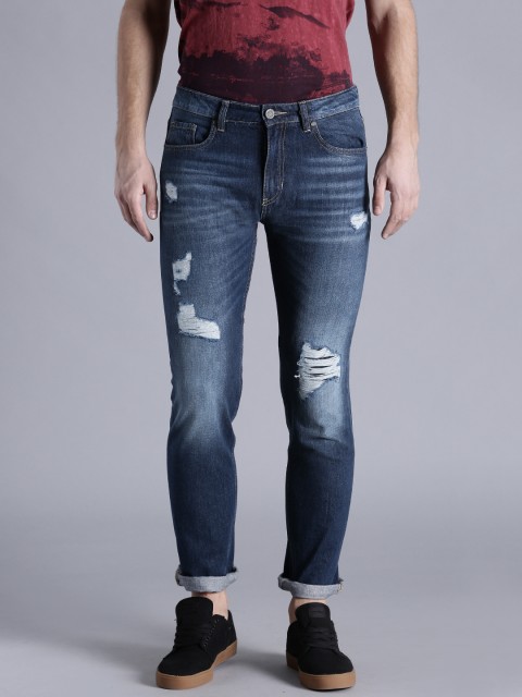 

Kook N Keech Men Blue Regular Fit Mid Rise Mildly Distressed Jeans