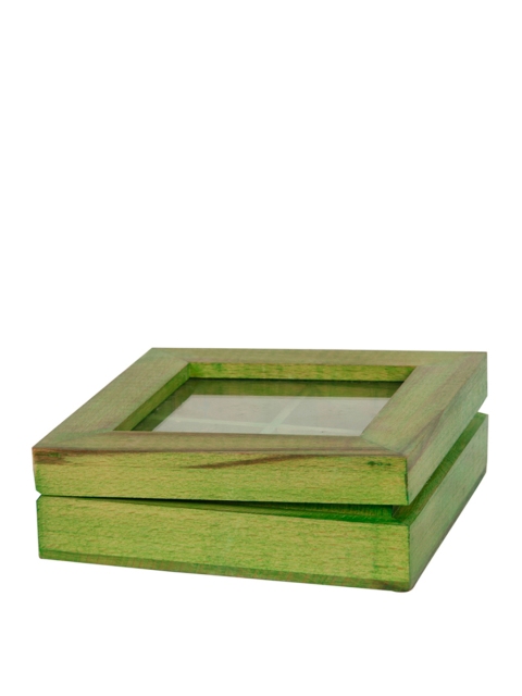 

ExclusiveLane Green Hand-Painted Multipurpose Storage Box
