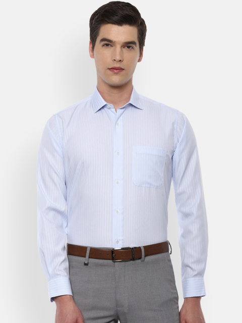 

Van Heusen Men Blue Opaque Striped Formal Shirt
