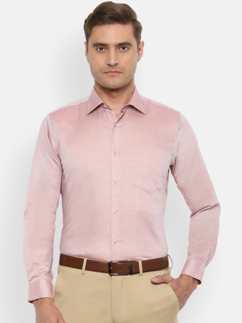 

Van Heusen Men Peach-Coloured Solid Opaque Formal Shirt