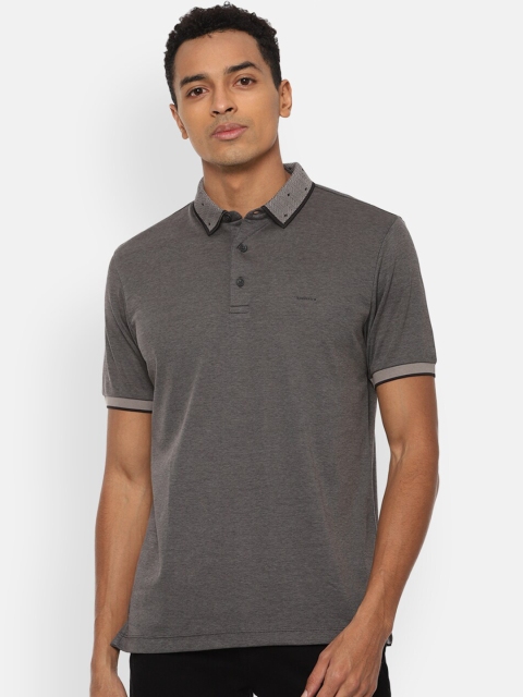 

Van Heusen Men Grey Polo Collar T-shirt