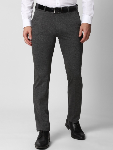 

Peter England Men Grey Slim Fit Formal Trousers