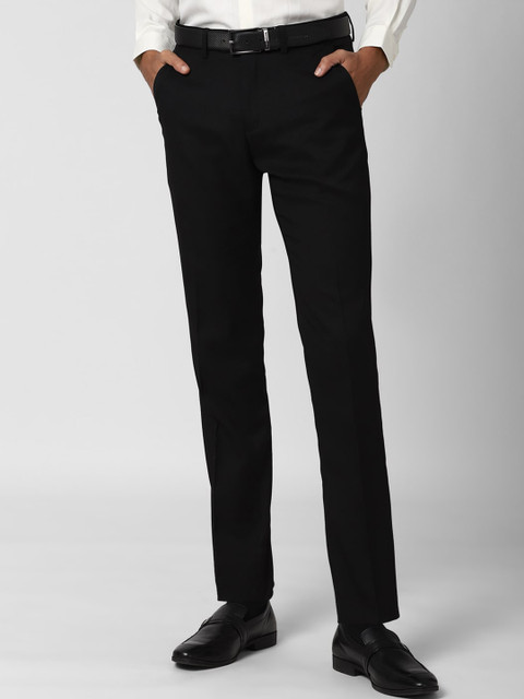 

Peter England Elite Men Black Slim Fit Formal Trousers