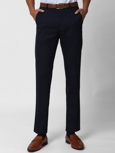 

Peter England Elite Men Navy Blue Slim Fit Formal Trousers